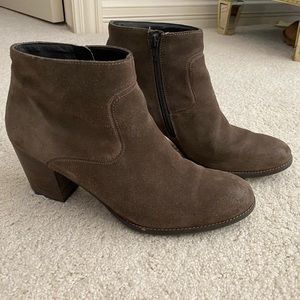 Paul Green Light Brown Suede Ankle Booties